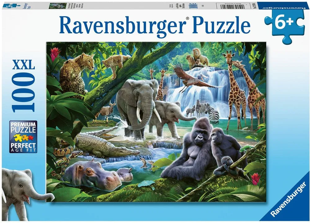 100 Piece Jigsaw Puzzle - Jungle Families XXL
