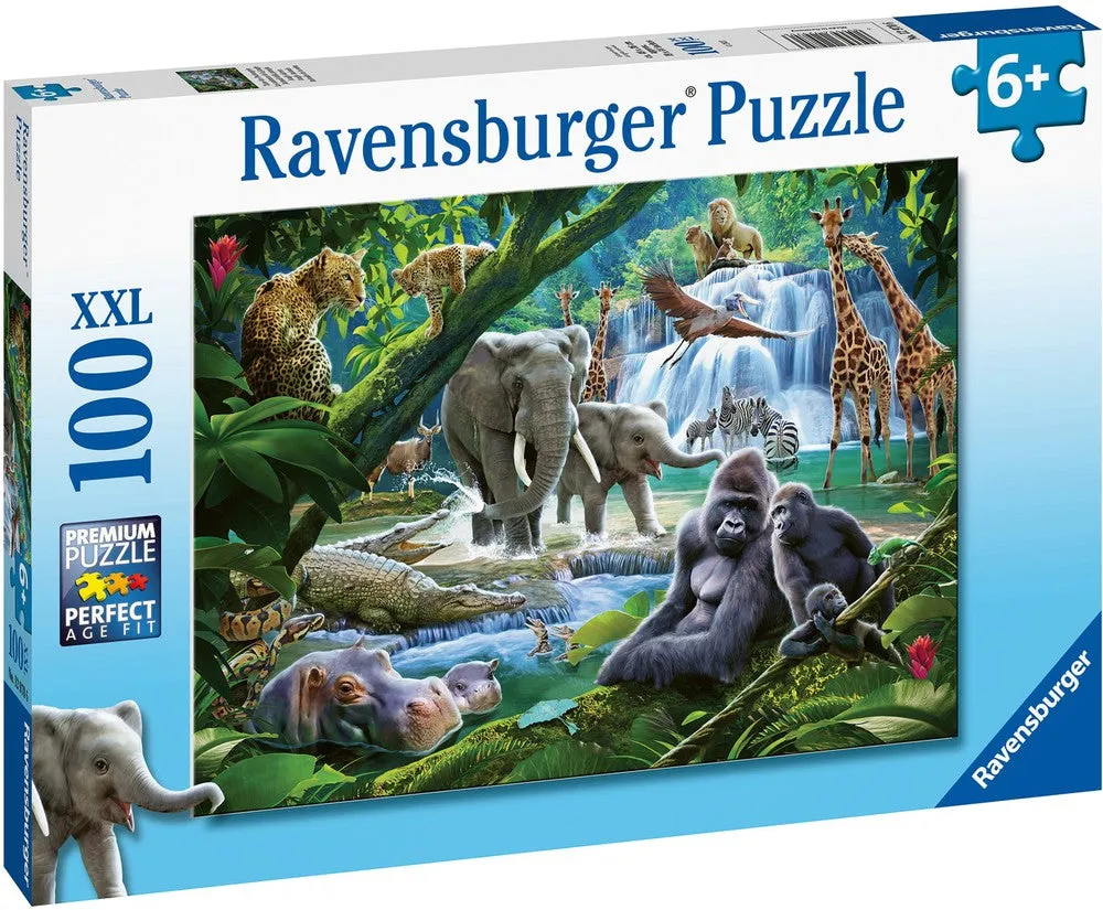 100 Piece Jigsaw Puzzle - Jungle Families XXL