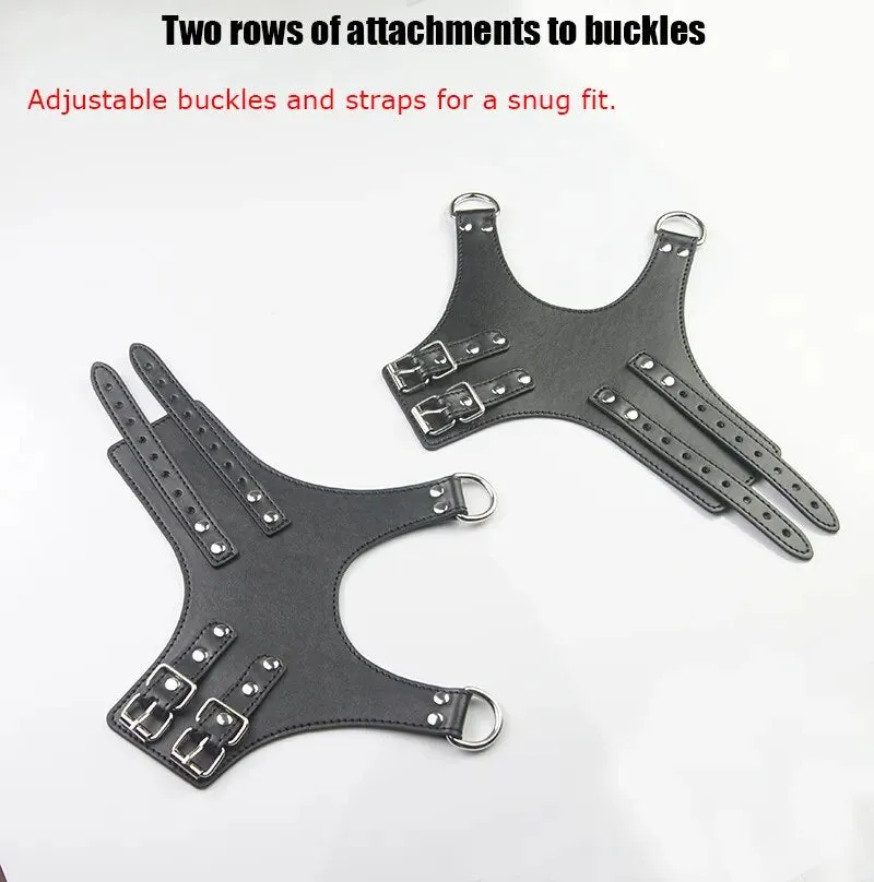 BDSM Suspension Wrist Cuffs, PU leather