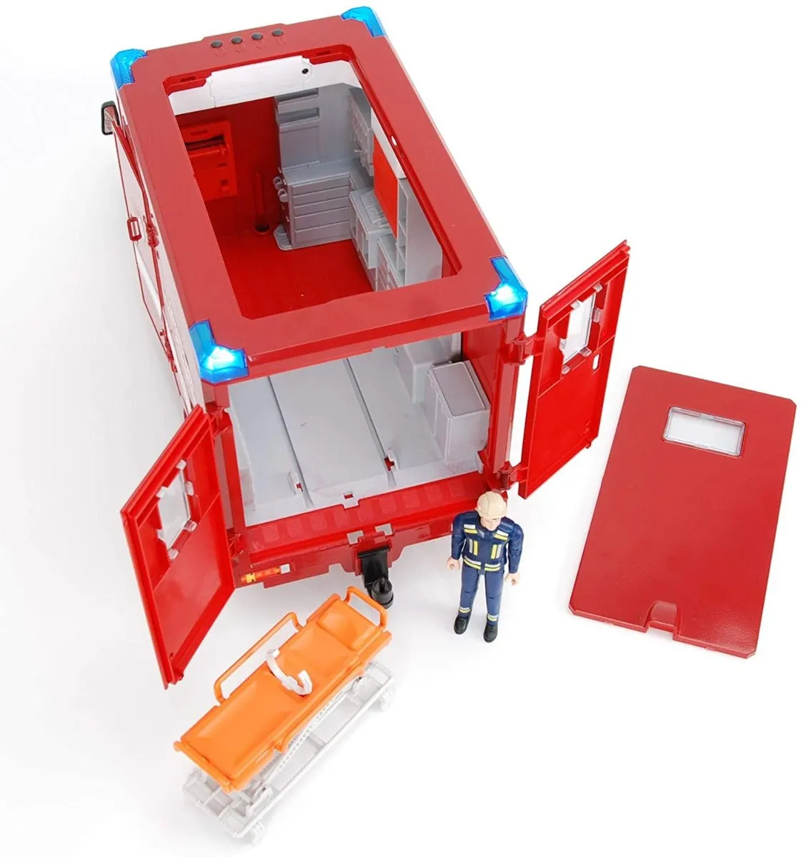 Bruder MB Sprinter Ambulance with Paramedic Fireman Figure, Integrated Light & Sound Module