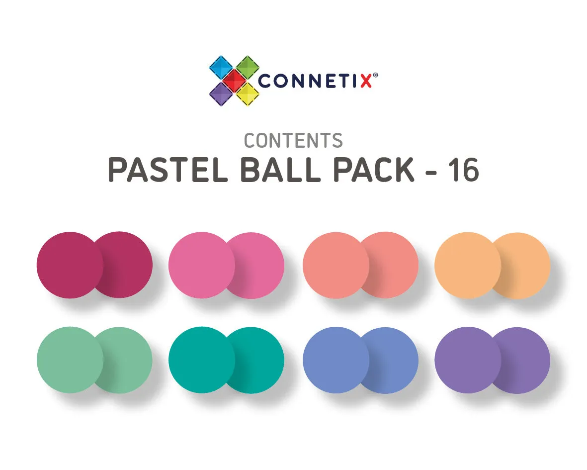 Connetix PASTEL 16 Piece Replacement Ball Pack