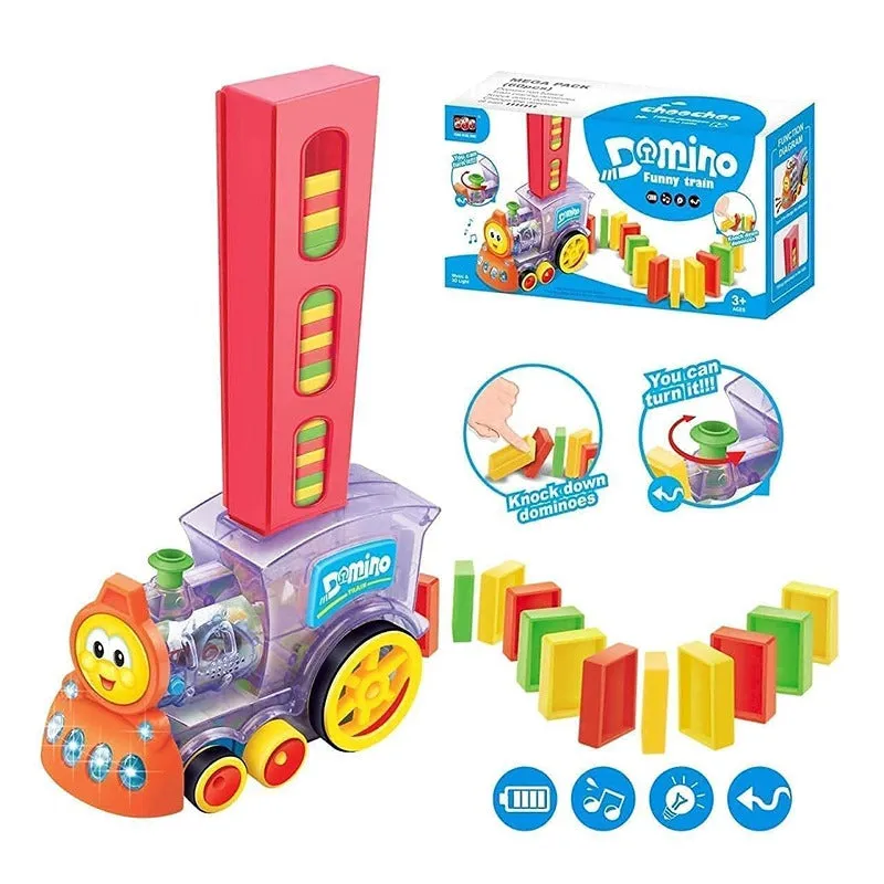 Electric Domino Train Set with Light & Sound