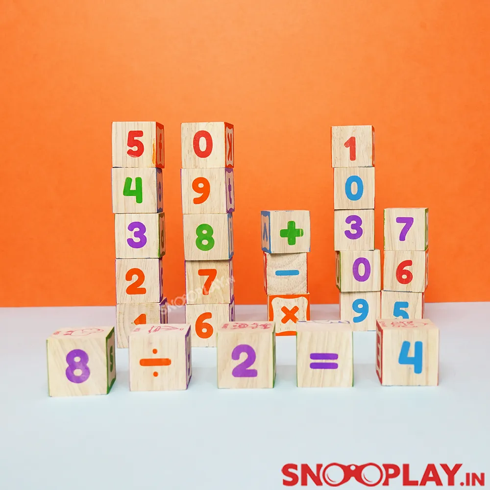 Info Cubes - Wooden Blocks Bucket (Educational Game For Kids)