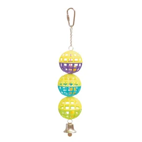 Kazoo Triple Ball with Bell Hanging Bird Toy