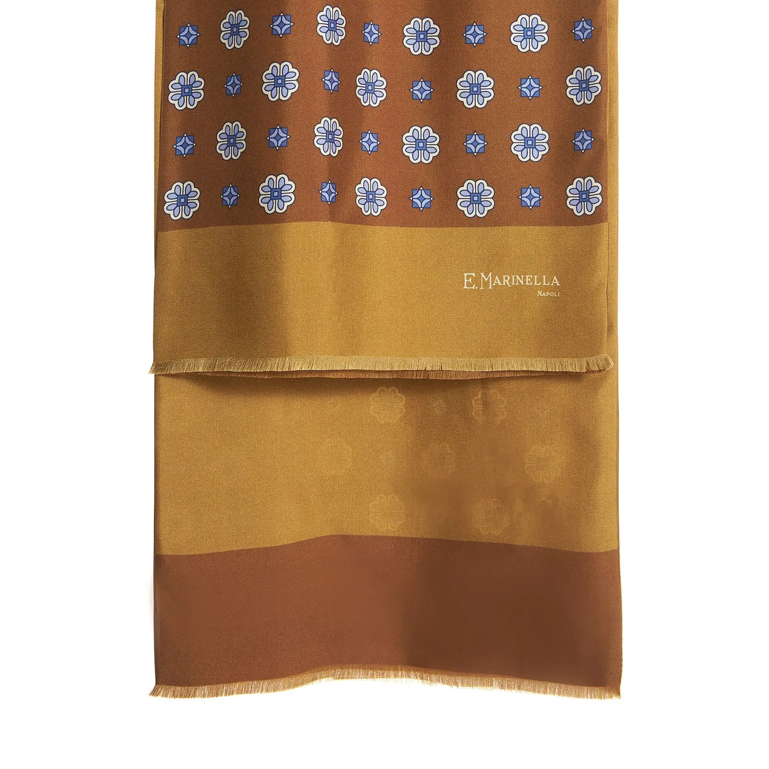 LIGHT BROWN DOUBLE SILK SCARF
