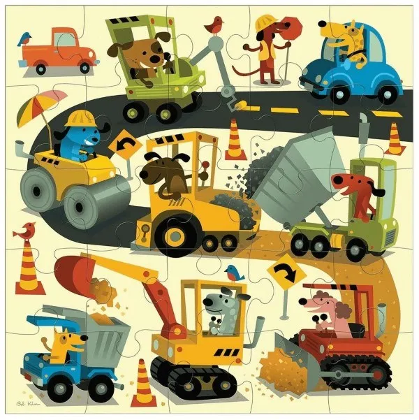 Mudpuppy Construction Jumbo Puzzle