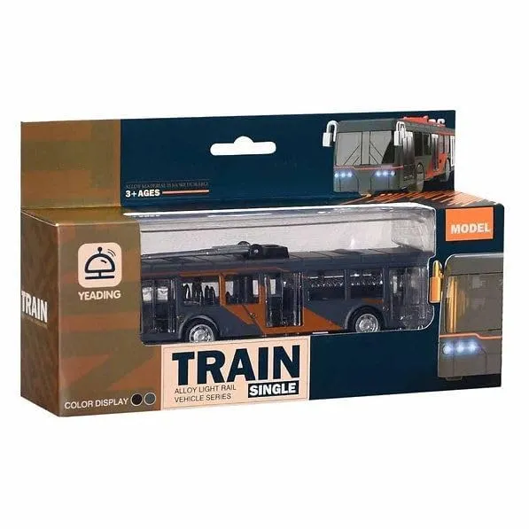 Musical Bus/Train - Pull Back Action Pack of 1 Multicolor