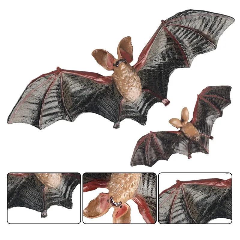 New Simulation Animal Bat Model Action Figures PVC Miniature Lovely Kids Toys Collection Cognition For Children Christmas Gifts