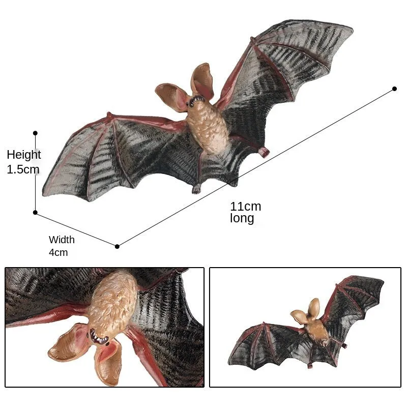 New Simulation Animal Bat Model Action Figures PVC Miniature Lovely Kids Toys Collection Cognition For Children Christmas Gifts