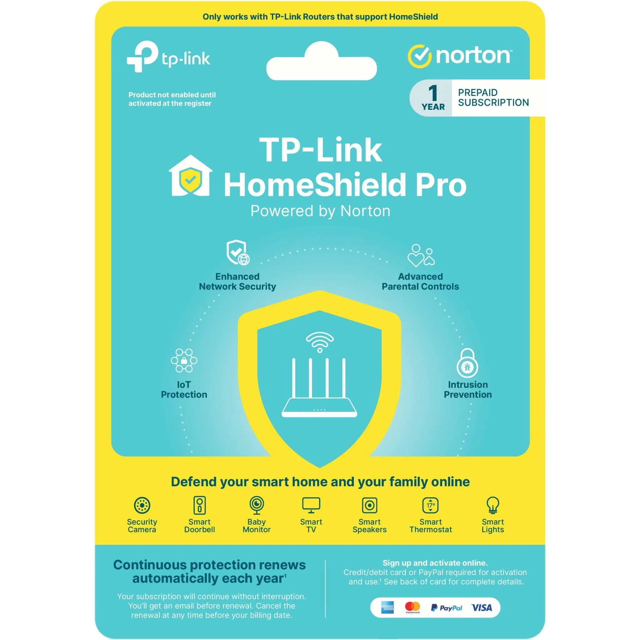Norton TP-LINK Homeshield Pro (1 User, 1 Device,1 Year) [Digital Download]