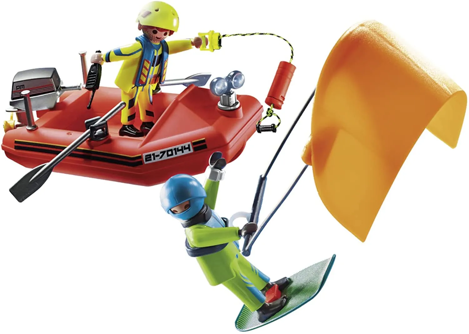 Playmobil Kitesurfer Rescue with Speedboat