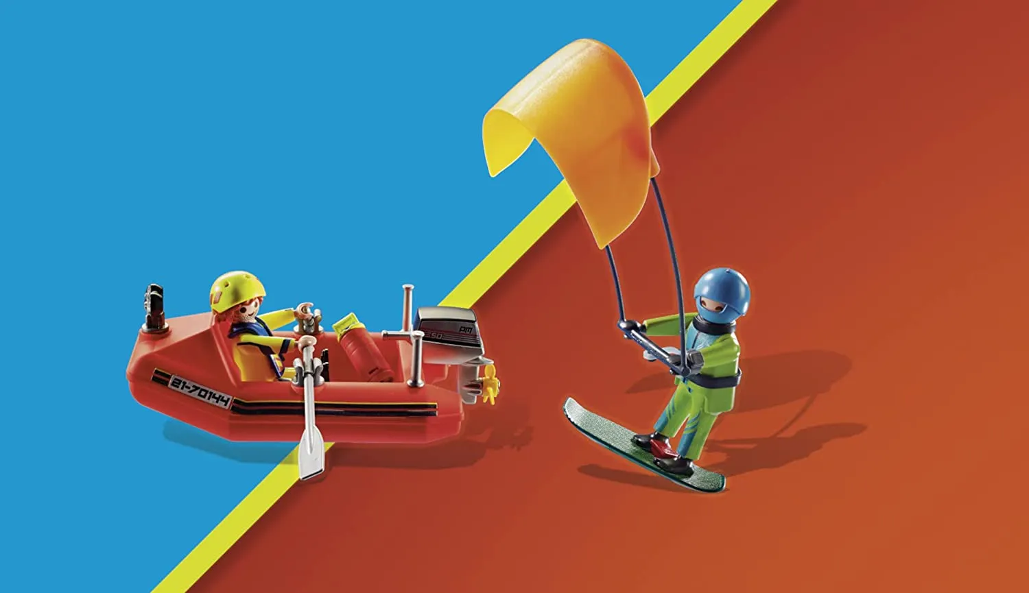Playmobil Kitesurfer Rescue with Speedboat