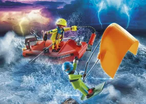 Playmobil Kitesurfer Rescue with Speedboat