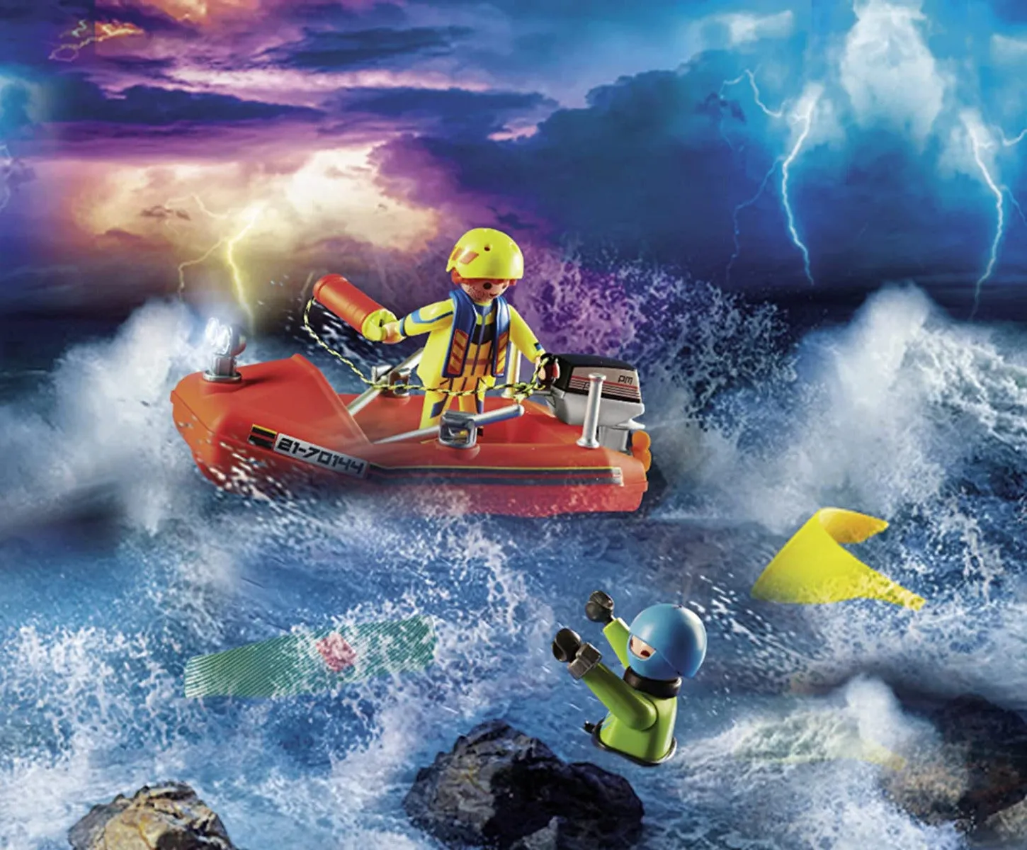 Playmobil Kitesurfer Rescue with Speedboat