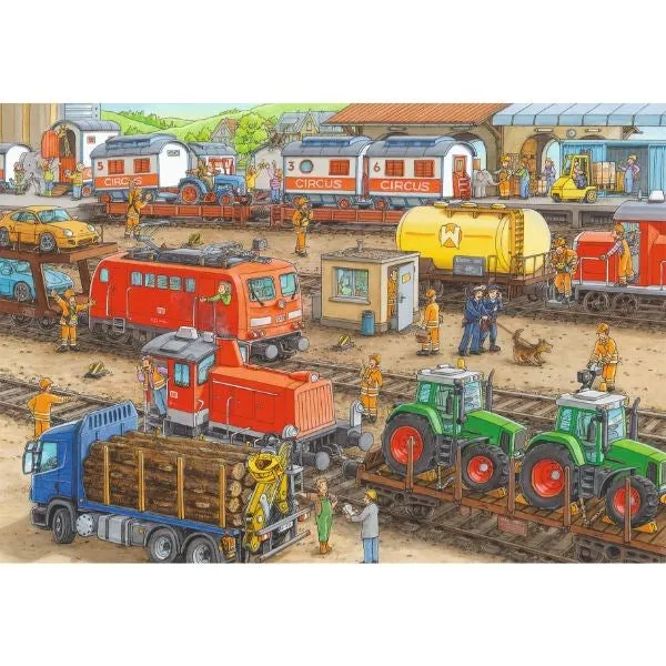 Ravensburger Busy Train Station Puzzle 2x24pc