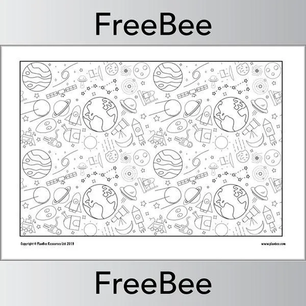 Space Colouring Pages