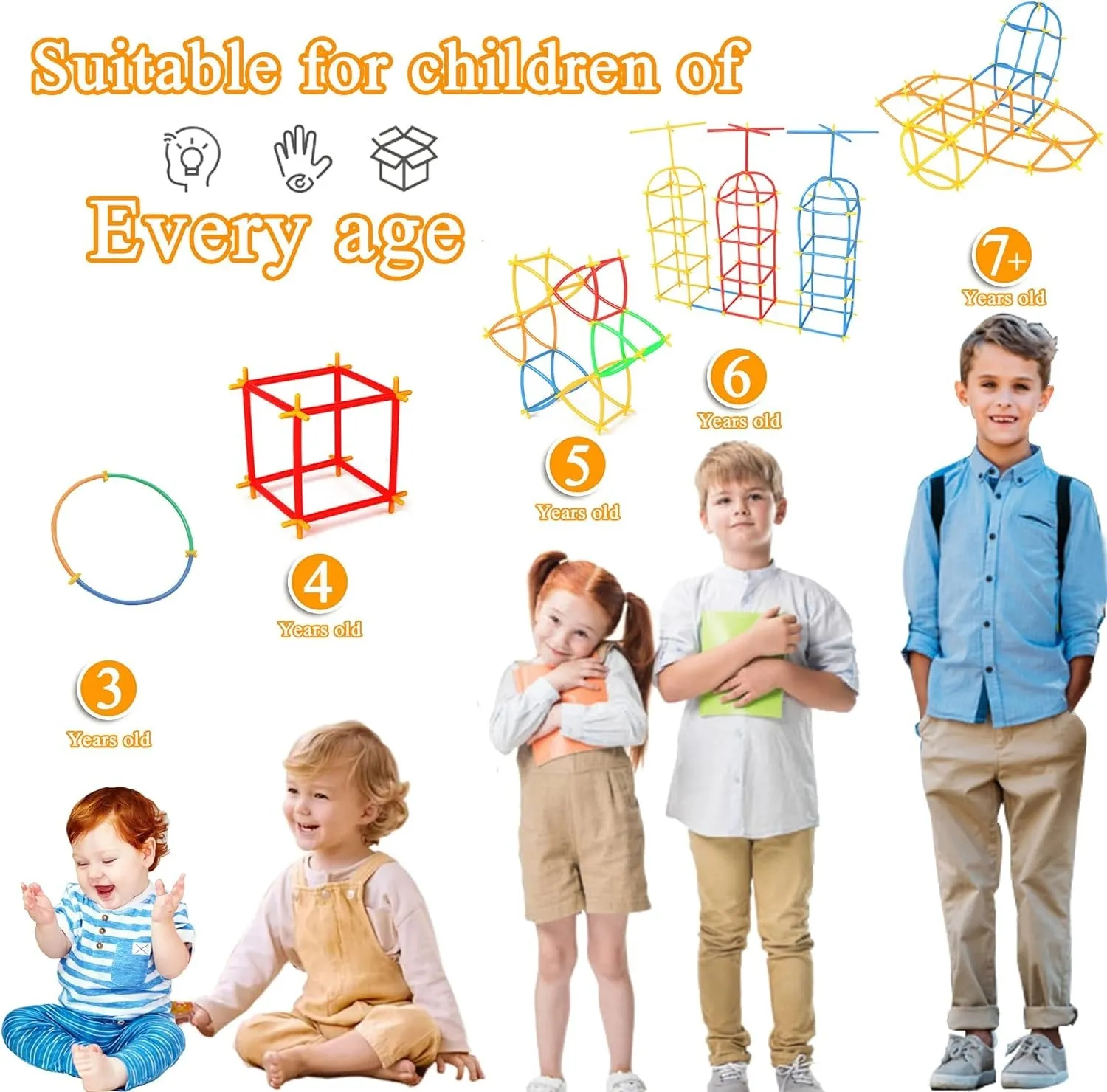 Straw Constructor STEM Building Blocks - 110 pieces