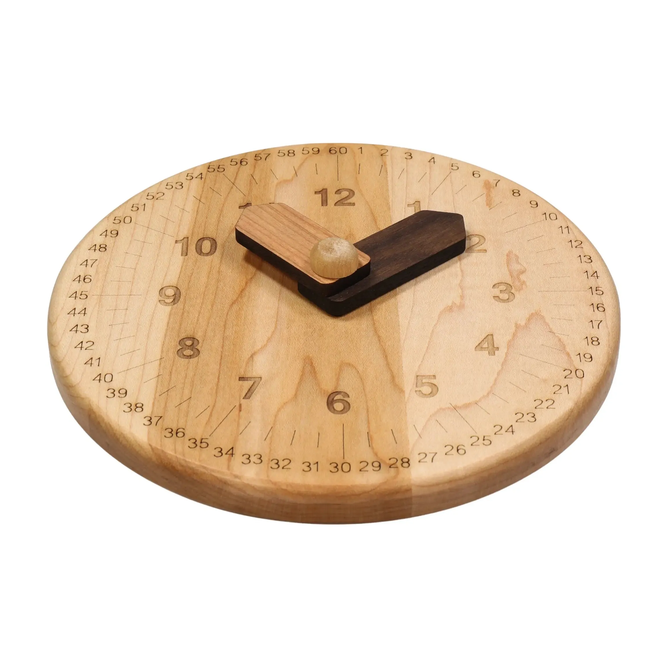 Wooden toy clock