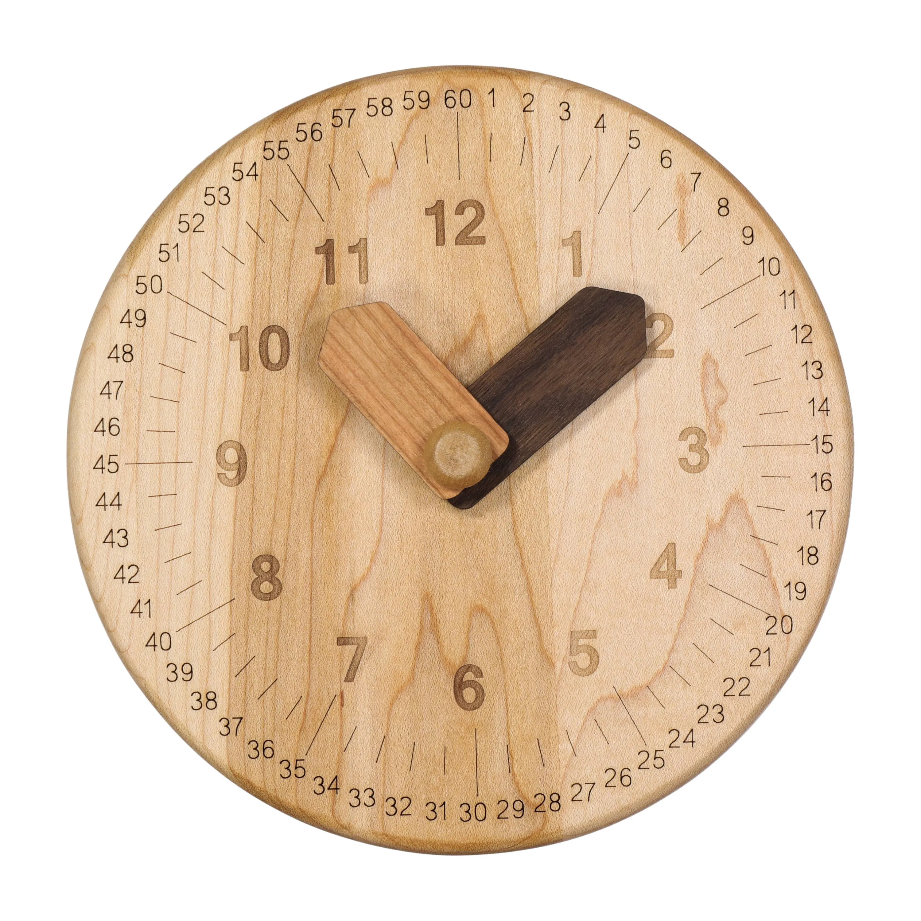 Wooden toy clock