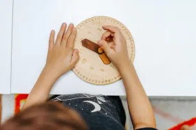 Wooden toy clock